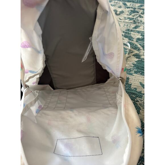 Jansport Superbreak Pineapple Print‎ Backpack Beige White Multicolor Fruit Cute - Picture 3 of 8